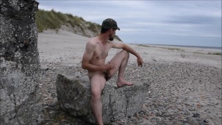 Cum on the beach