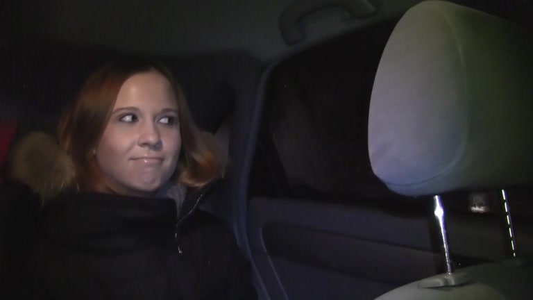 Hot car sex with anal creampie