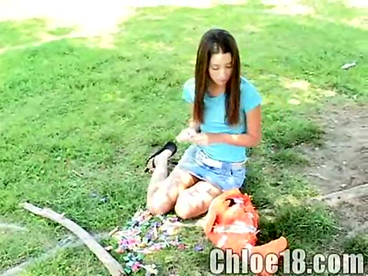 Petite teen 18+ Chloe goes solo