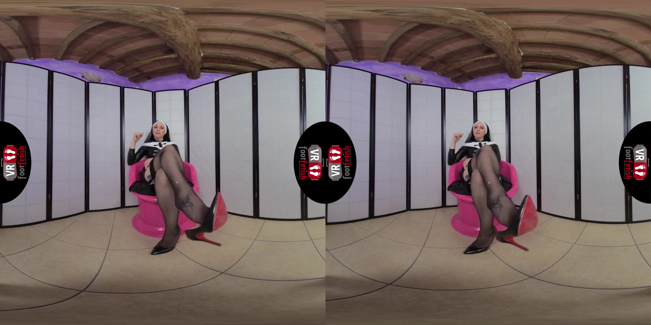 Sinfully Sexy Ammalia Using You In A Nun Costume - Nun Foot Fetish VR