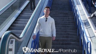 ManRoyale Strangers spontaneously fuck after movie