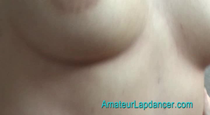 Great blonde babe giving the world's best lapdance