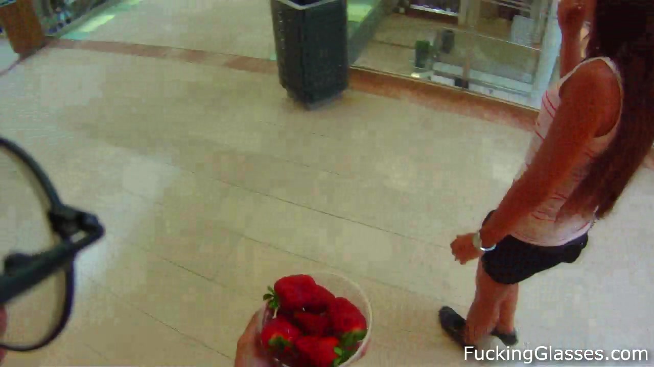 Fucking Glasses - Sweet strawberry fuck in a WC