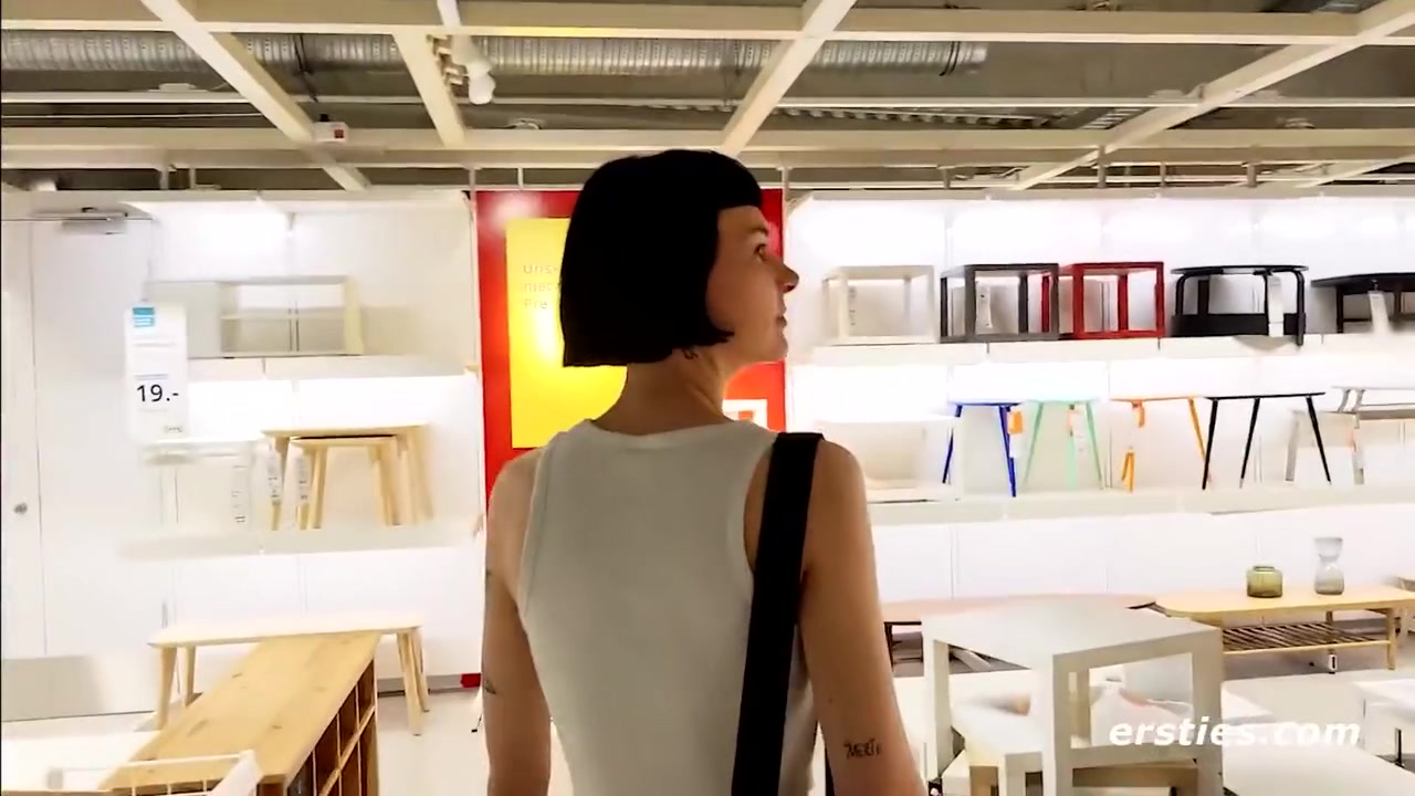 Sexy Delfine Does Naughty Things Inside The Store