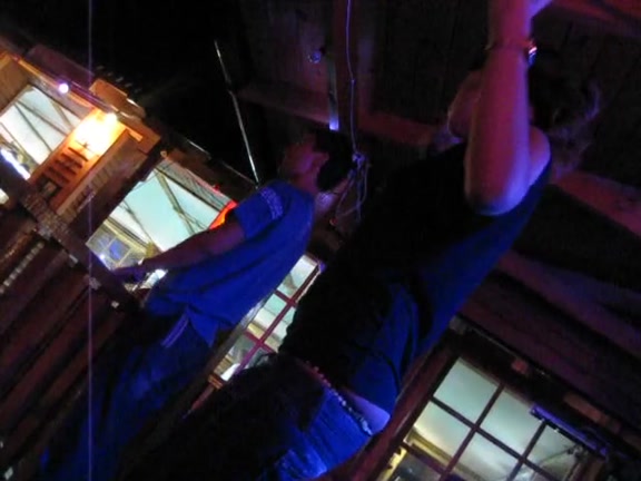 Sneaky blow job and hard sex in the club