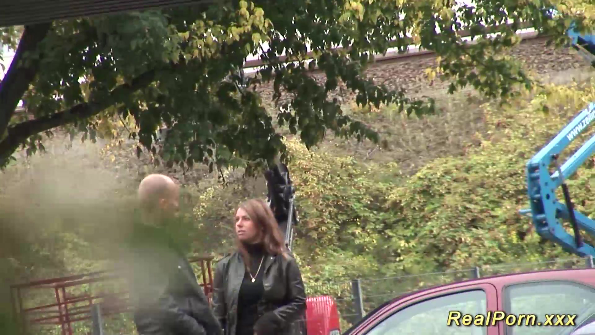 German Stepmom picked up for outdoor sex