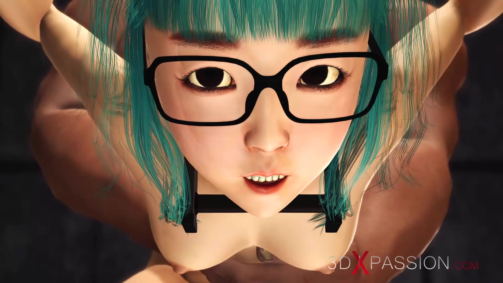 Shy japanese college girl in glasses gets fucked in the prison