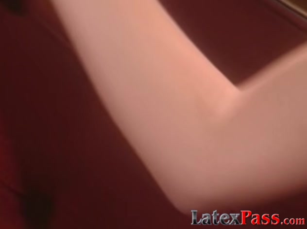 Latex mistress torments masked lesbian submissive