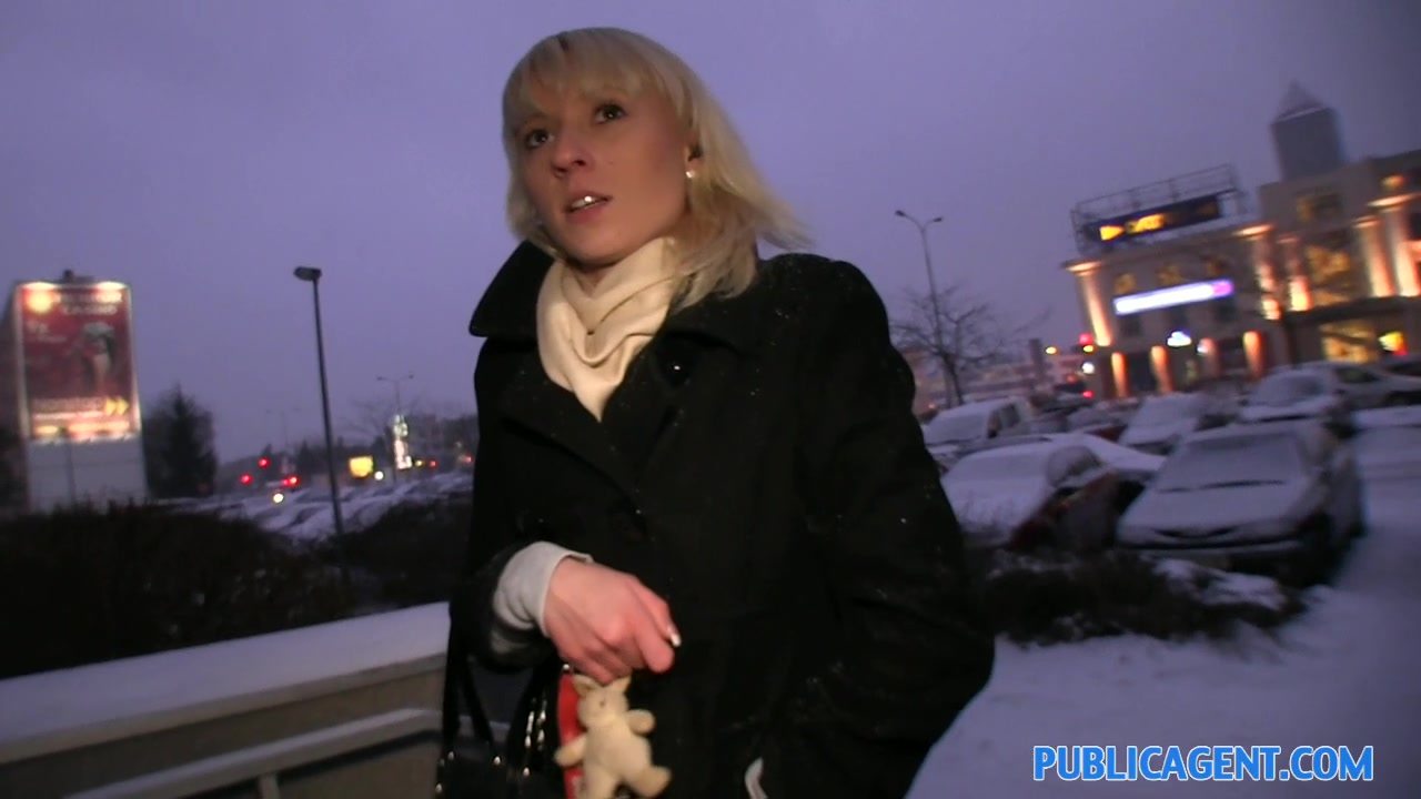 PublicAgent: Blonde Laura's ass gets covered in my cum