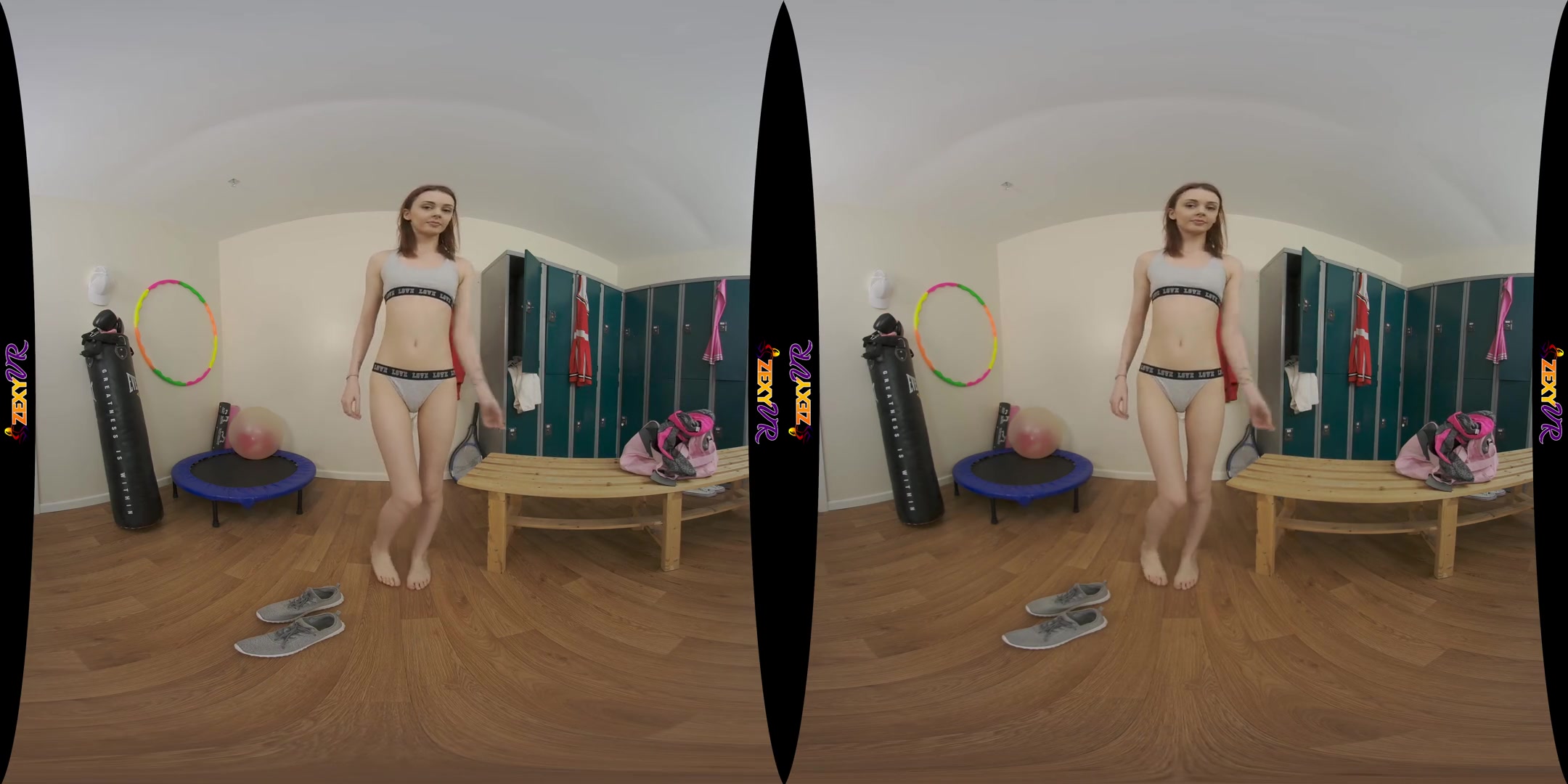 Locker Room Libido - Cute Redhead Solo Striptease