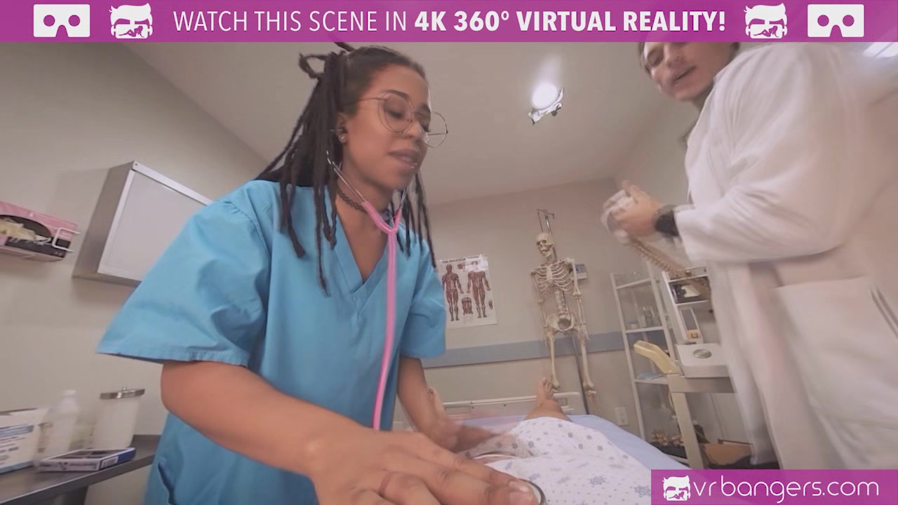 VRBangers.com - Hot Ebony Nurse fucking a patient