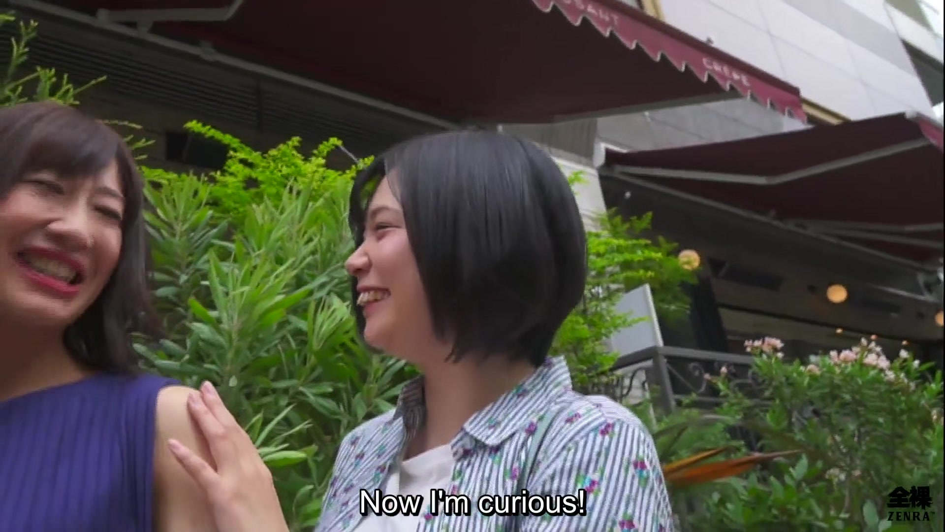 Japanese age gap street pickup and embarrassing CFNM show