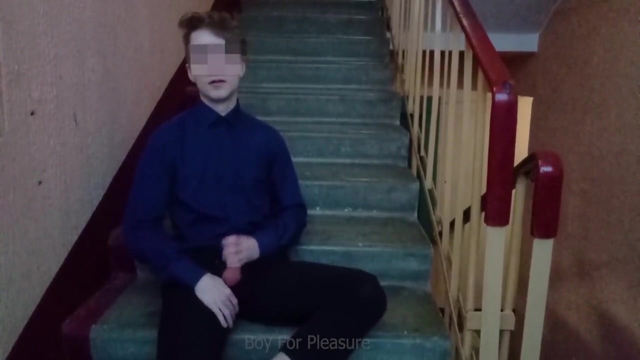 Public Jerking Off On The Stairs