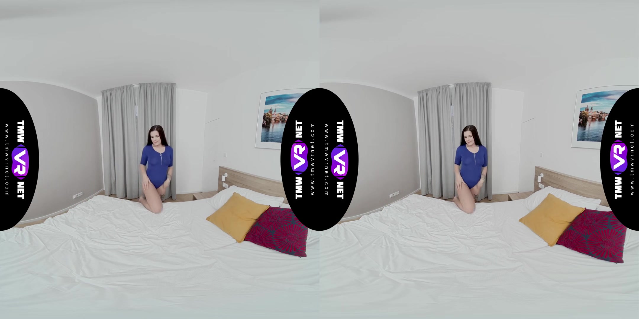 New Bodysuit Turns Her On - Busty Brunette Solo VR Porn