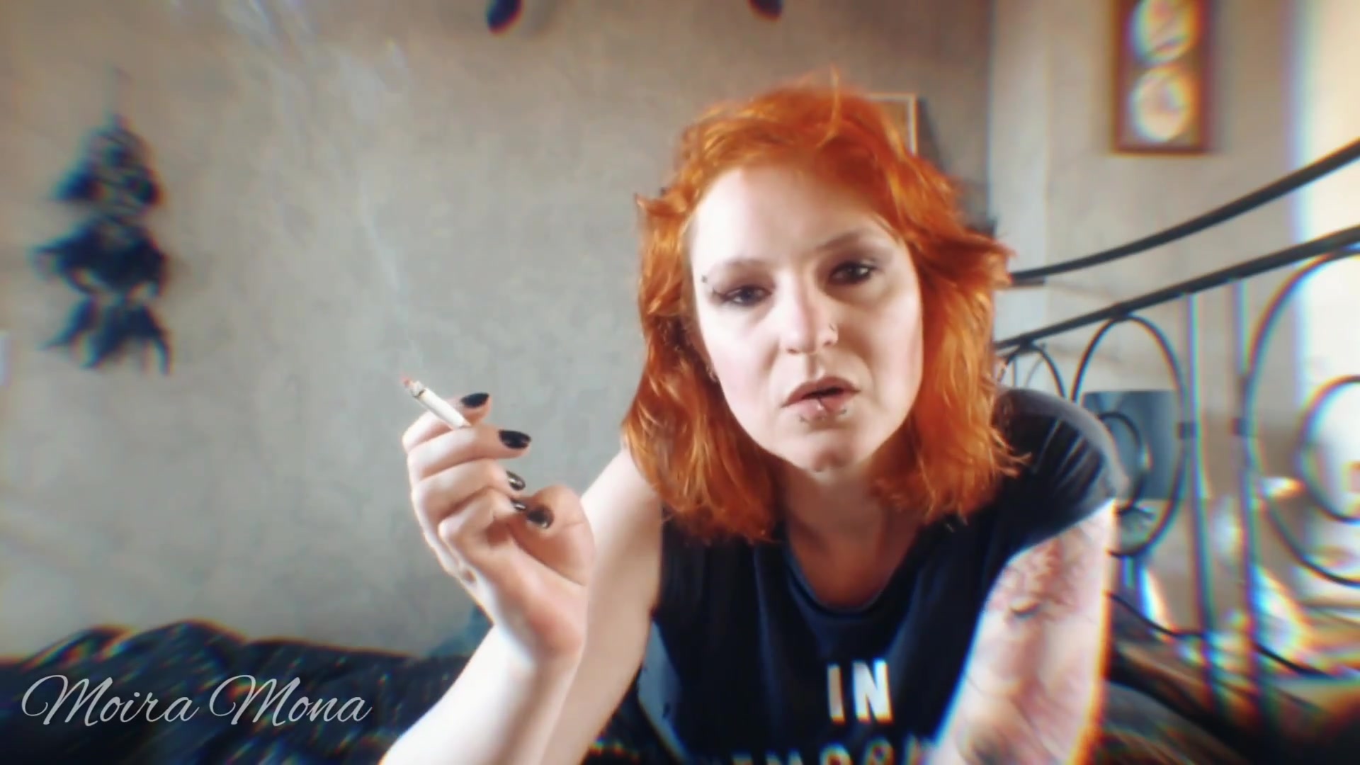 Casual Smoking Rock Chick