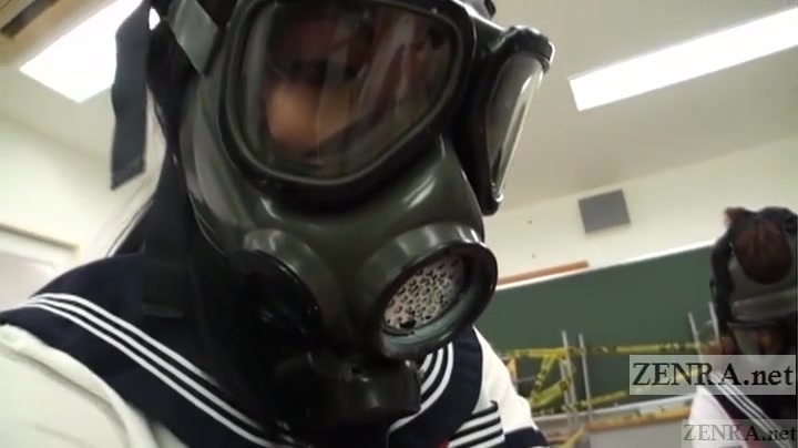 CFNM Gas Mask Japanese schoolgirls 18+ inspection Subtitled