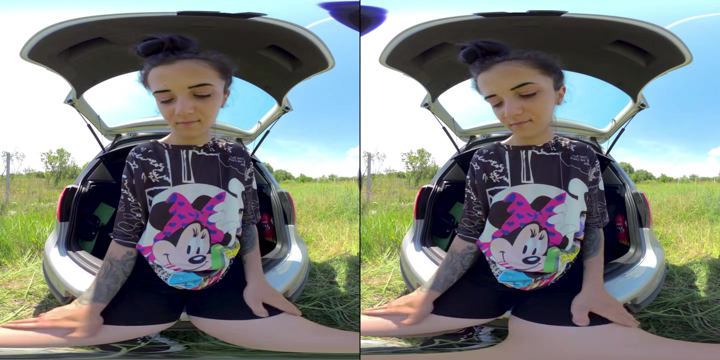Pulled Over Next To A Grassy Field So I Can Finger My Pussy Outdoors - VRStars