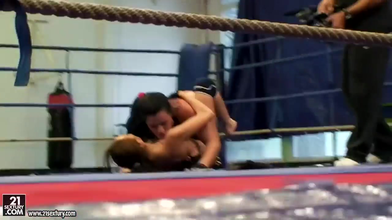 Watch lesbian wrestling between two cuties