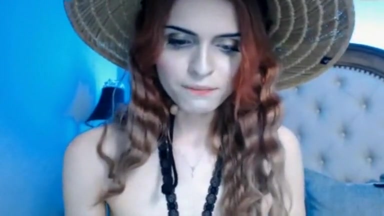 Horny Shemale Wanking Her Dick So Hard On Cam