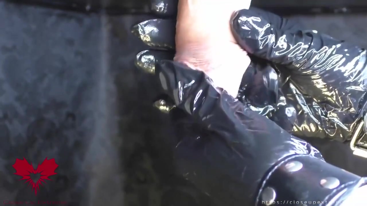 Closeup: The Mistress Massages The Sperm Out Of The Cock With Latex Gloves