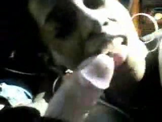Black bitch is wild about tasting fat white willy