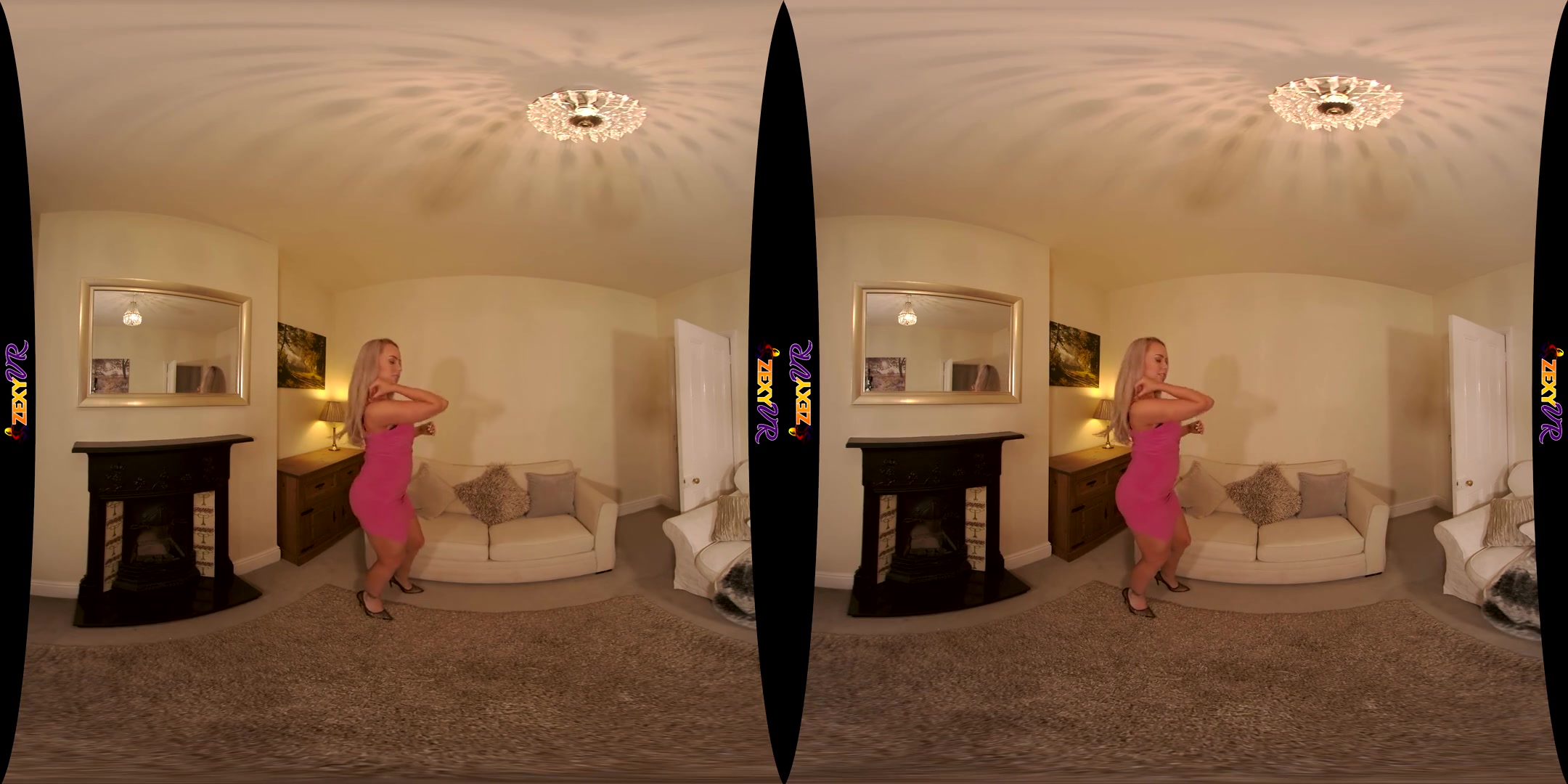 Pink And Perfect - Sexy Big Tits Blonde Solo Striptease