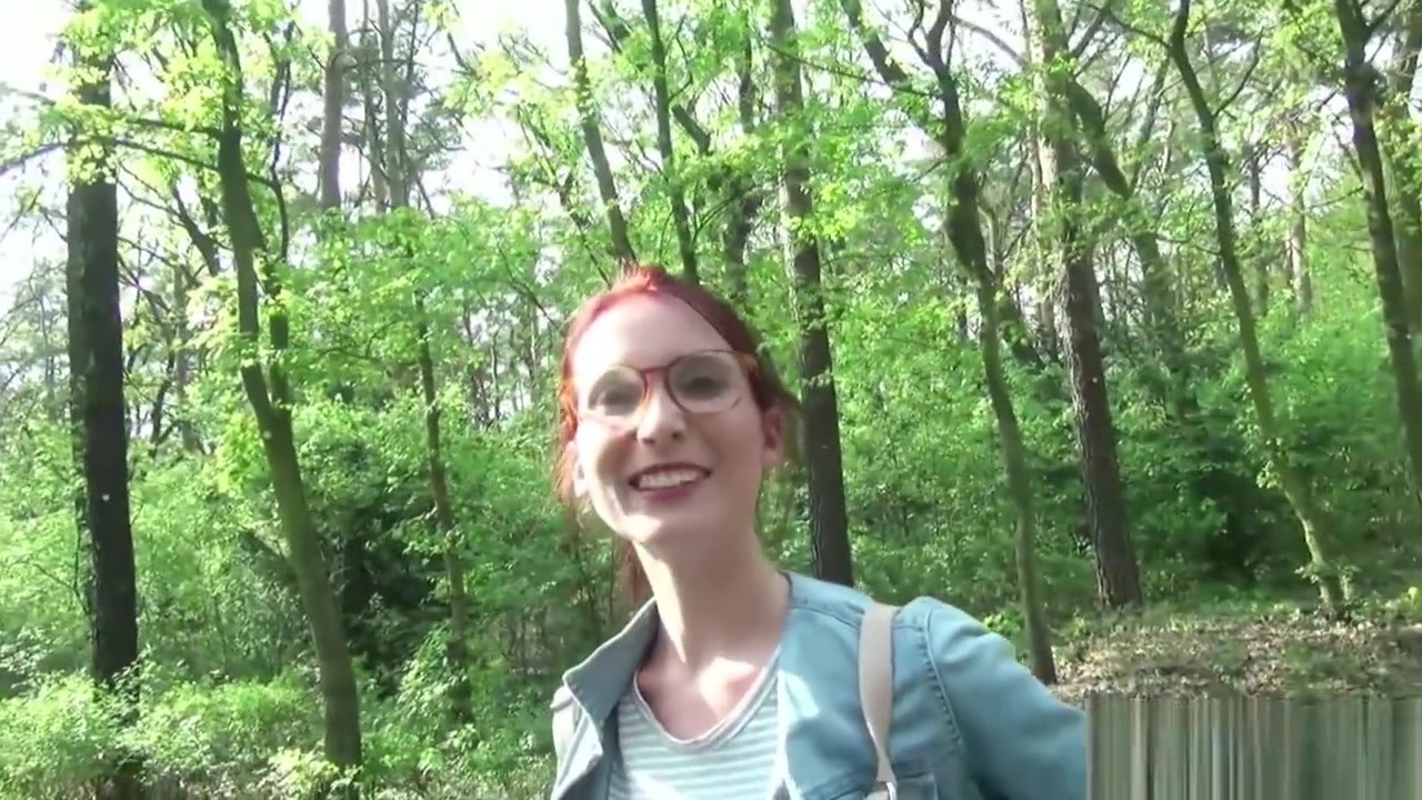 College Redhead teen 18+ Lia In Public Casting