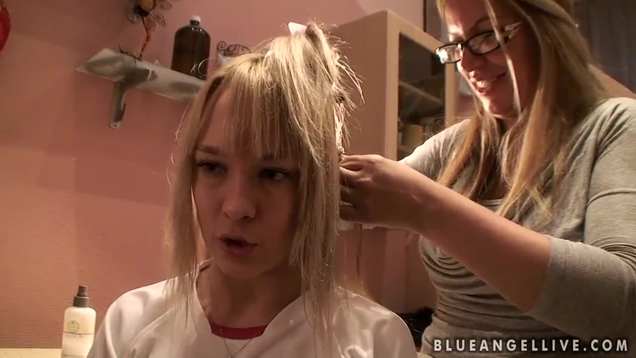 Blue Angel is becoming horny from a nice haircut