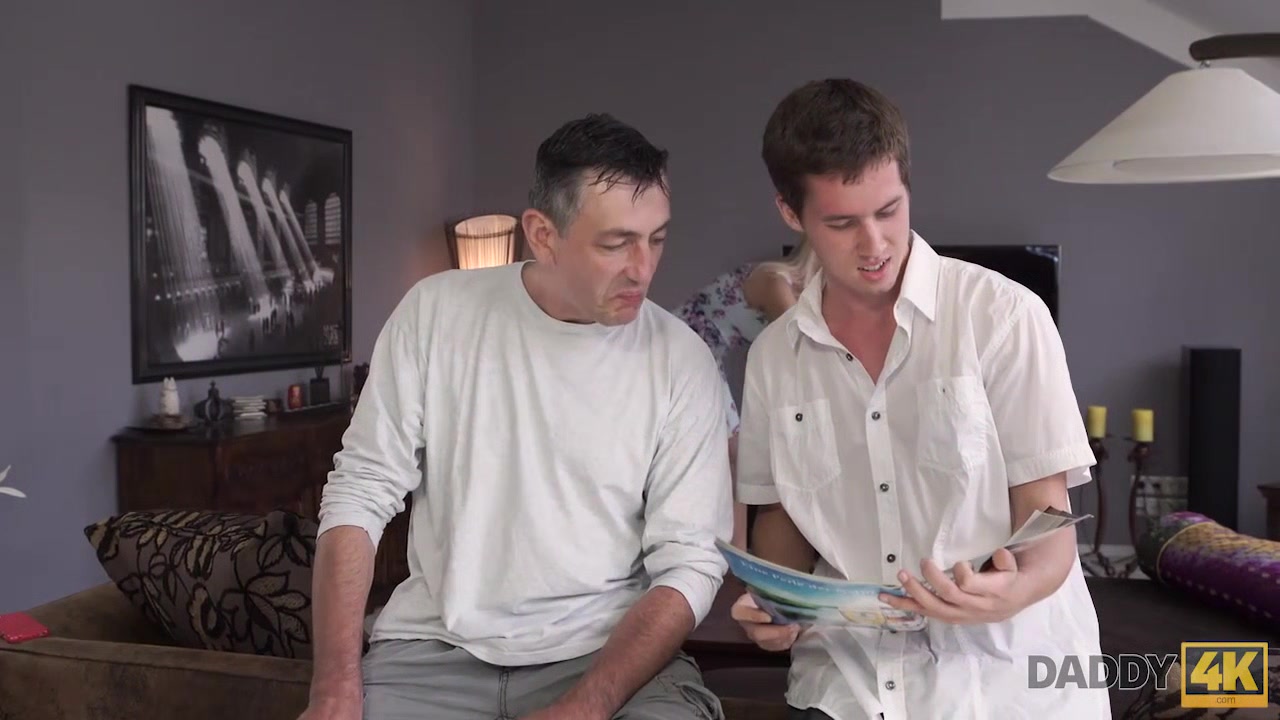 DADDY4K. boy misses sex of beautiful girlfriend and his Step dad