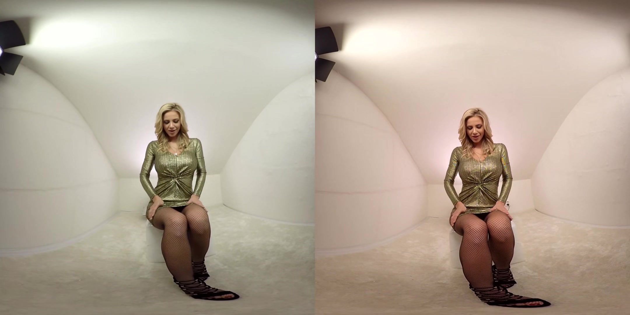 Knockout Blonde Nathaly Cherie Toying - Busty Stockings Vibrator
