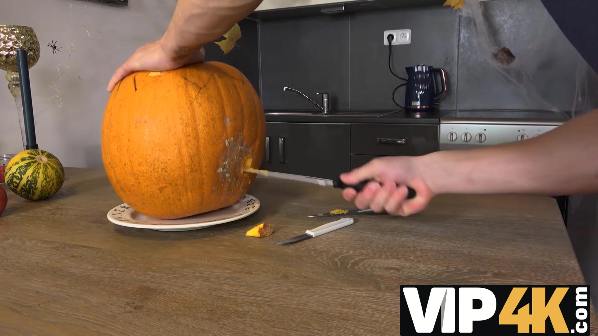 VIP4K. Mature woman is banged by her stepson on Halloween