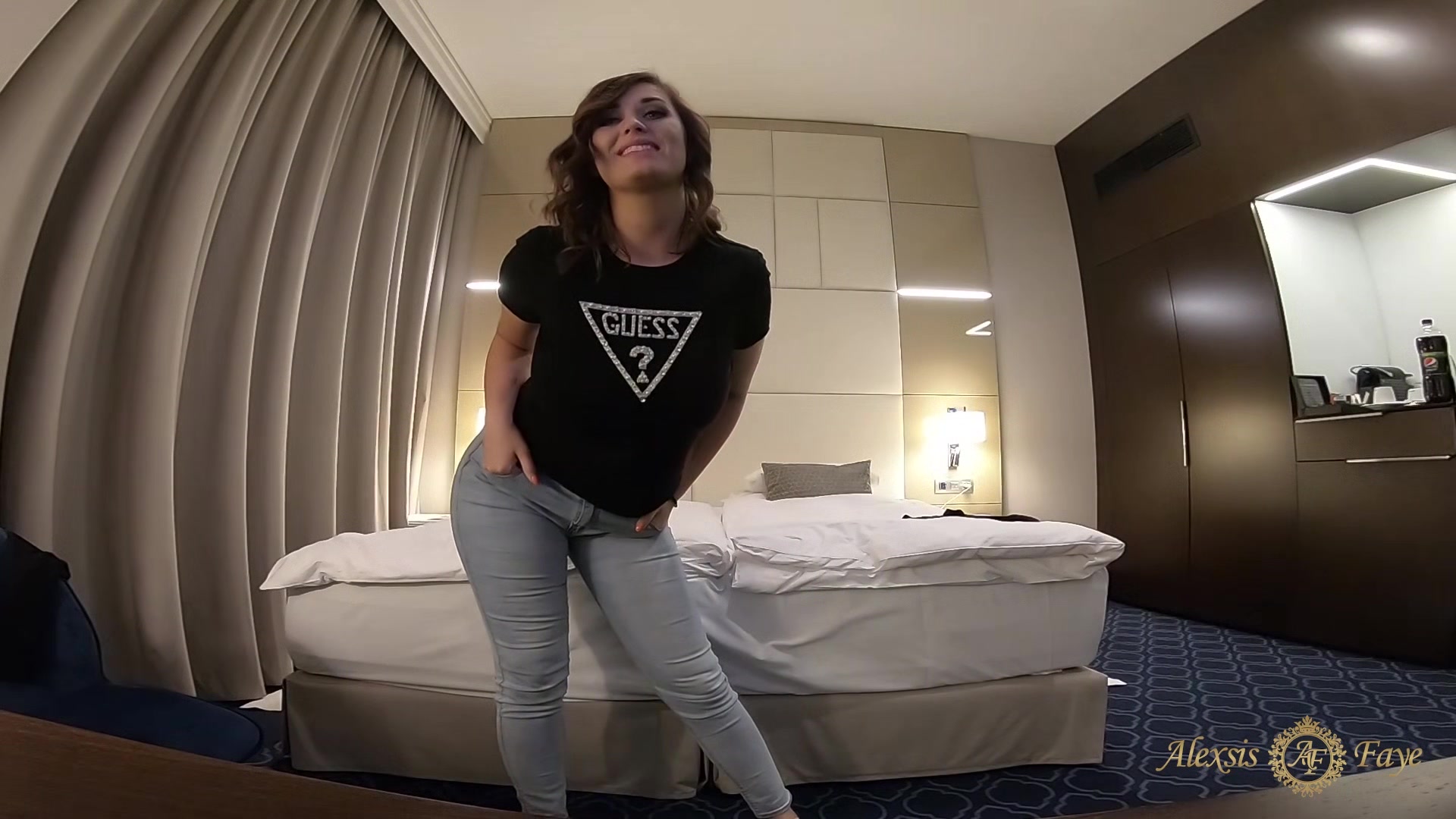 Fun In Hotel Room Trying New Panties, Jumping On Bed And Rubbing My Pussy - Alexsis Faye