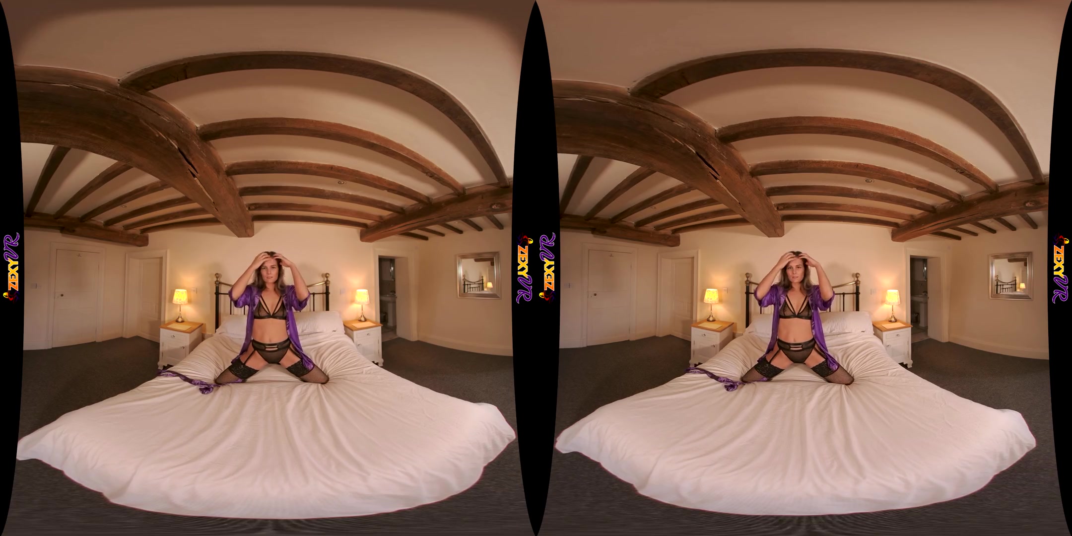 Purple Tease - Lingerie Striptease, Nylons - SexLikeReal