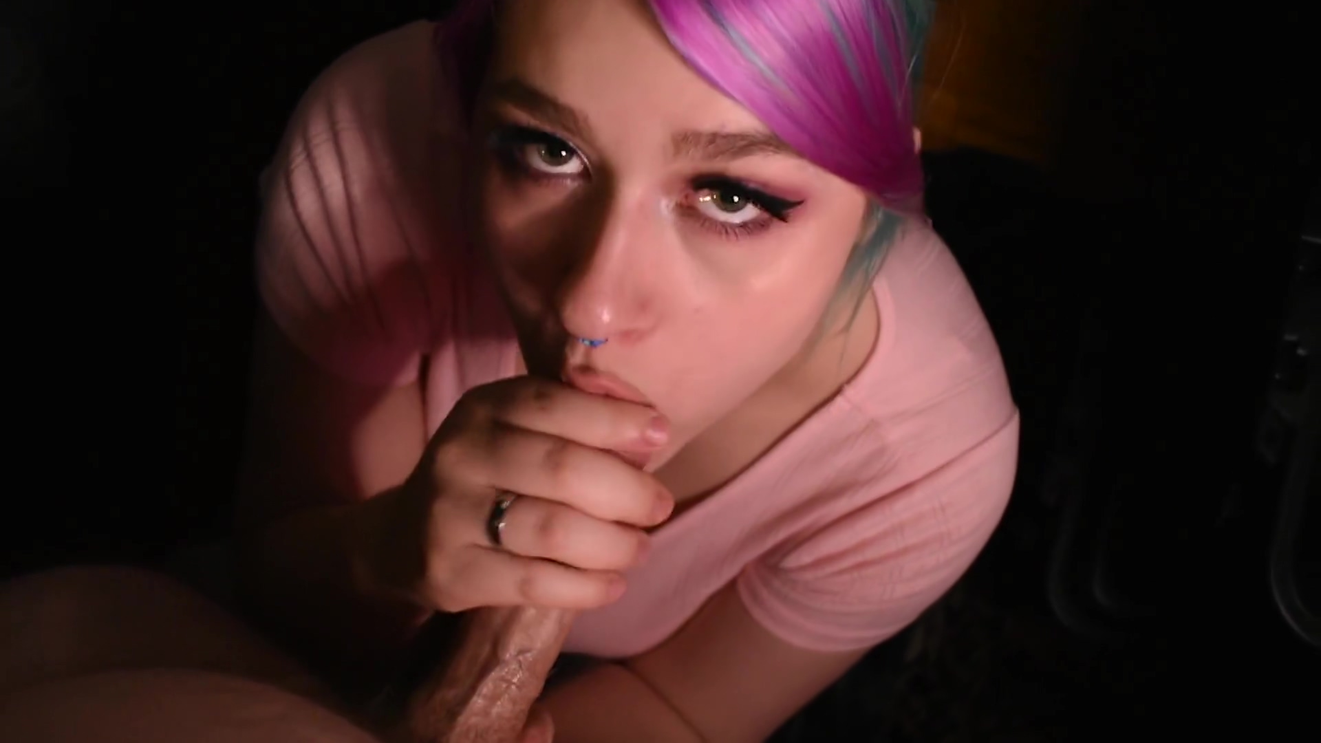 Naughty Little Slut Gives Full Service Blowjob With Deepthroat And Balls Sucking