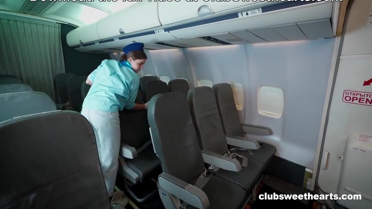 Milana Taylor In New Stewardess Aurora Pleasing Her Quim At Job Only At