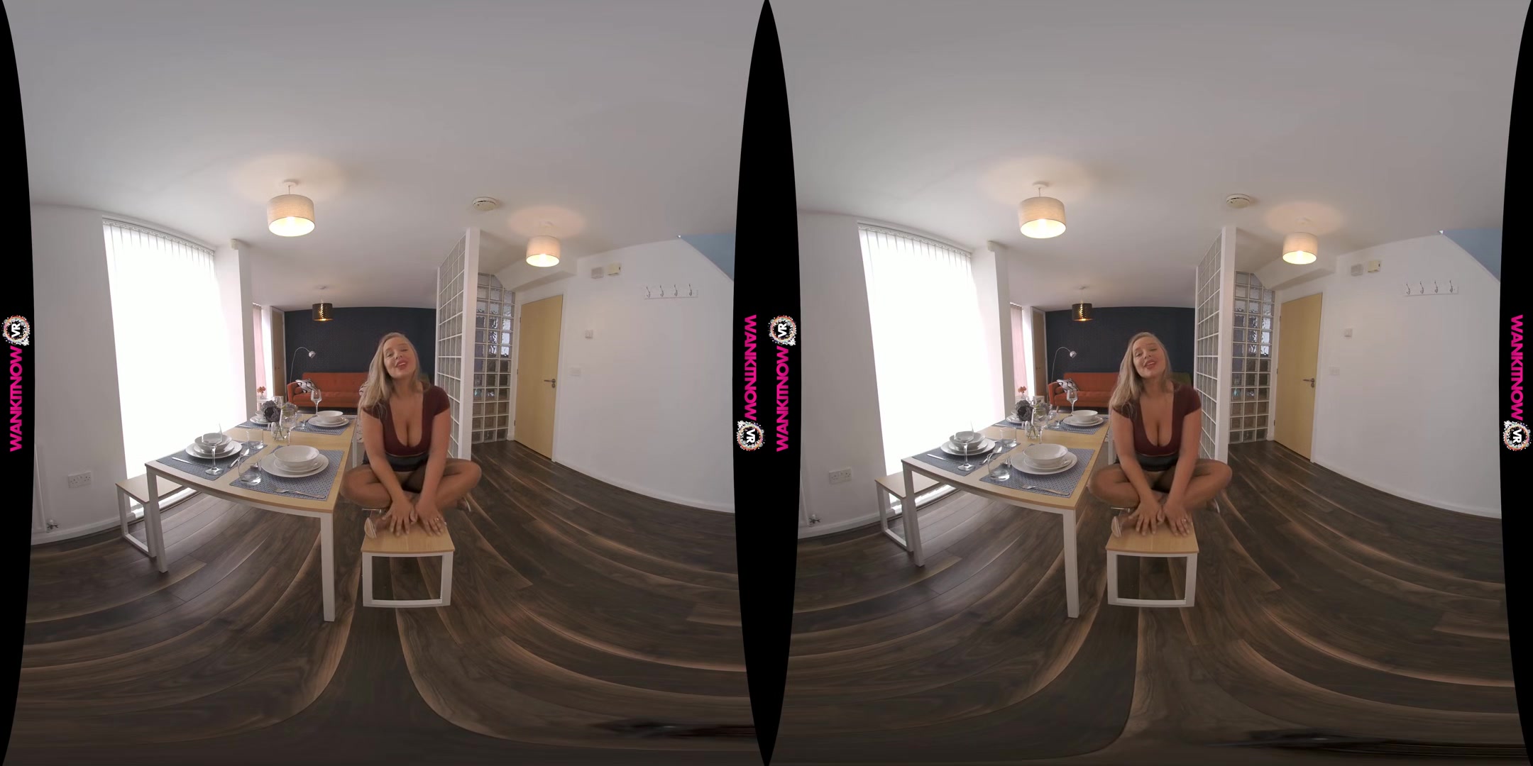 First Date - Big Tit Blonde BBW Striptease - SexLikeReal