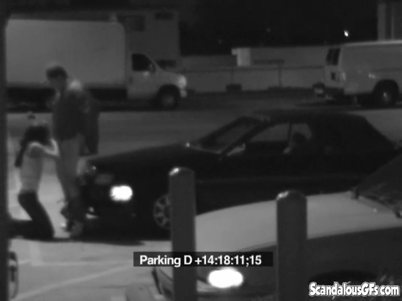 Cock whore sucks off security attendant