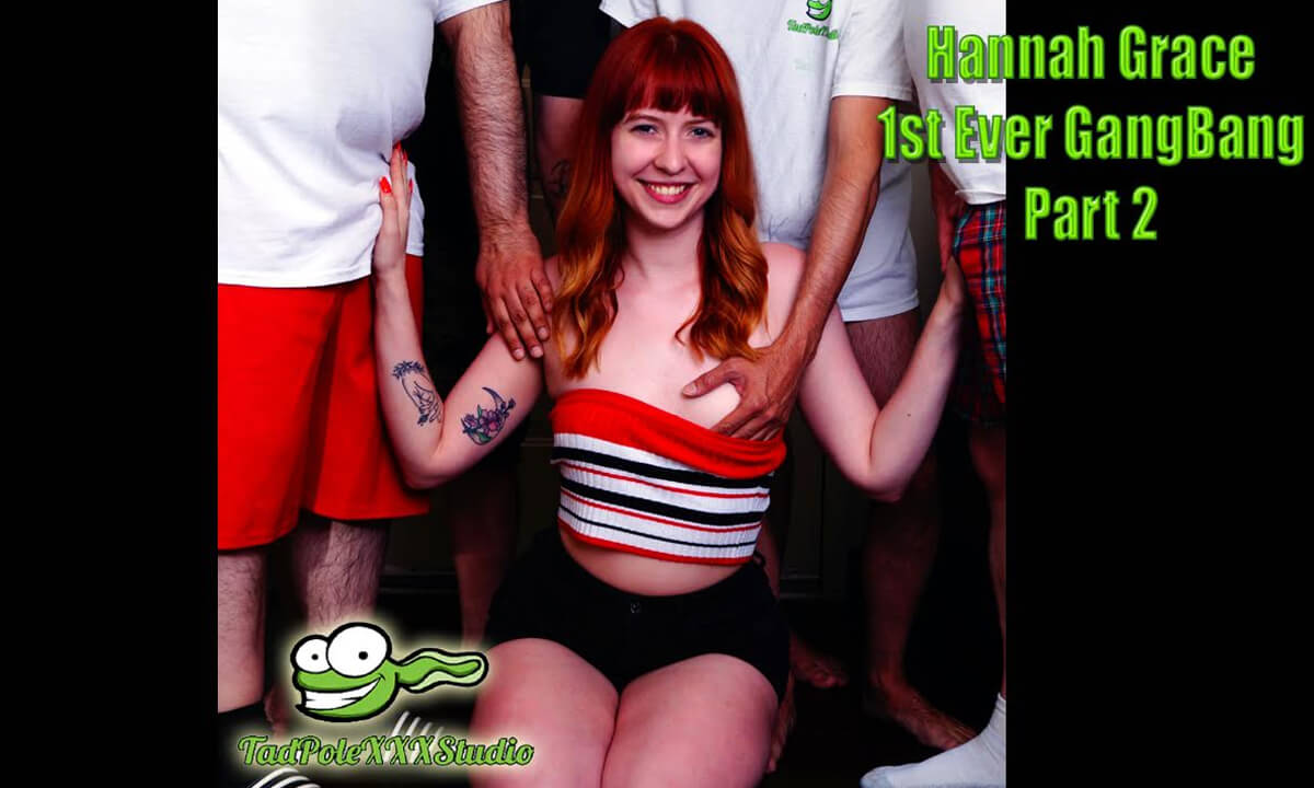 Hannah Grace 1st Ever Gangbang 2 - Amateur Redhead Group Sex