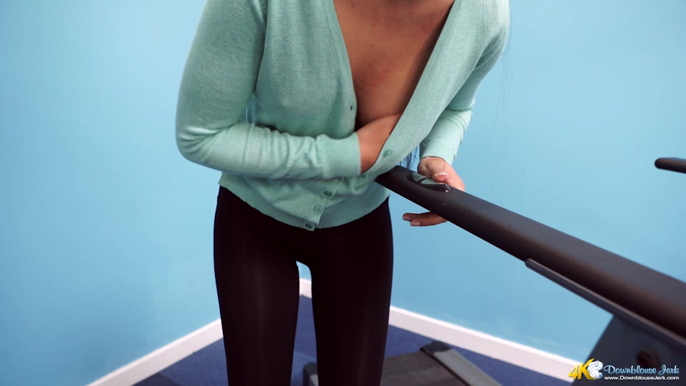 Rebecca G in Treadmill Tease - DownblouseJerk