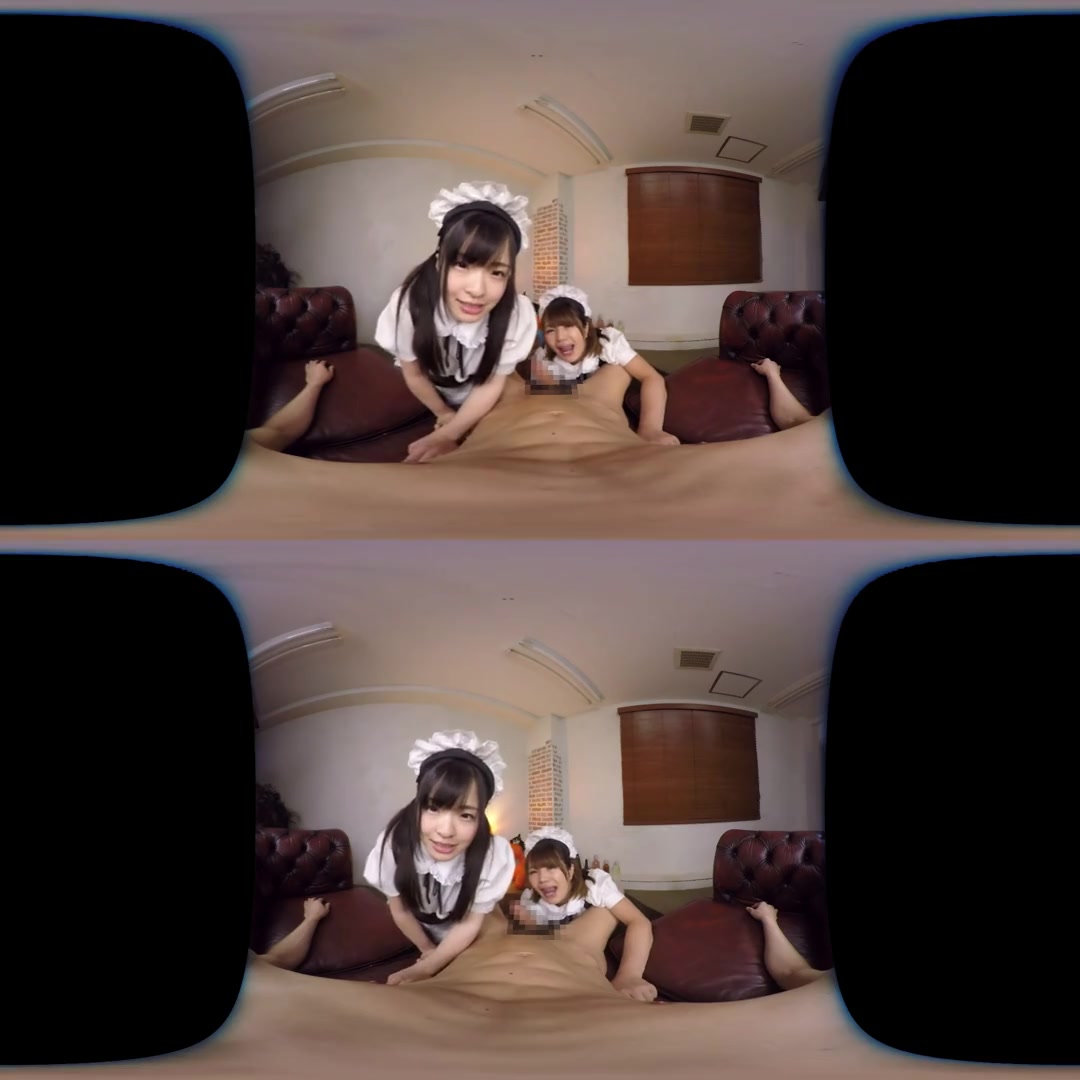 Oral Fixation Double Blowjob with your Maids; MFF Threesome Maid Cosplay Blowjob