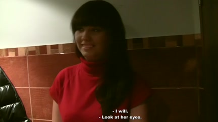 Brunette Hair receives screwed in the restroom