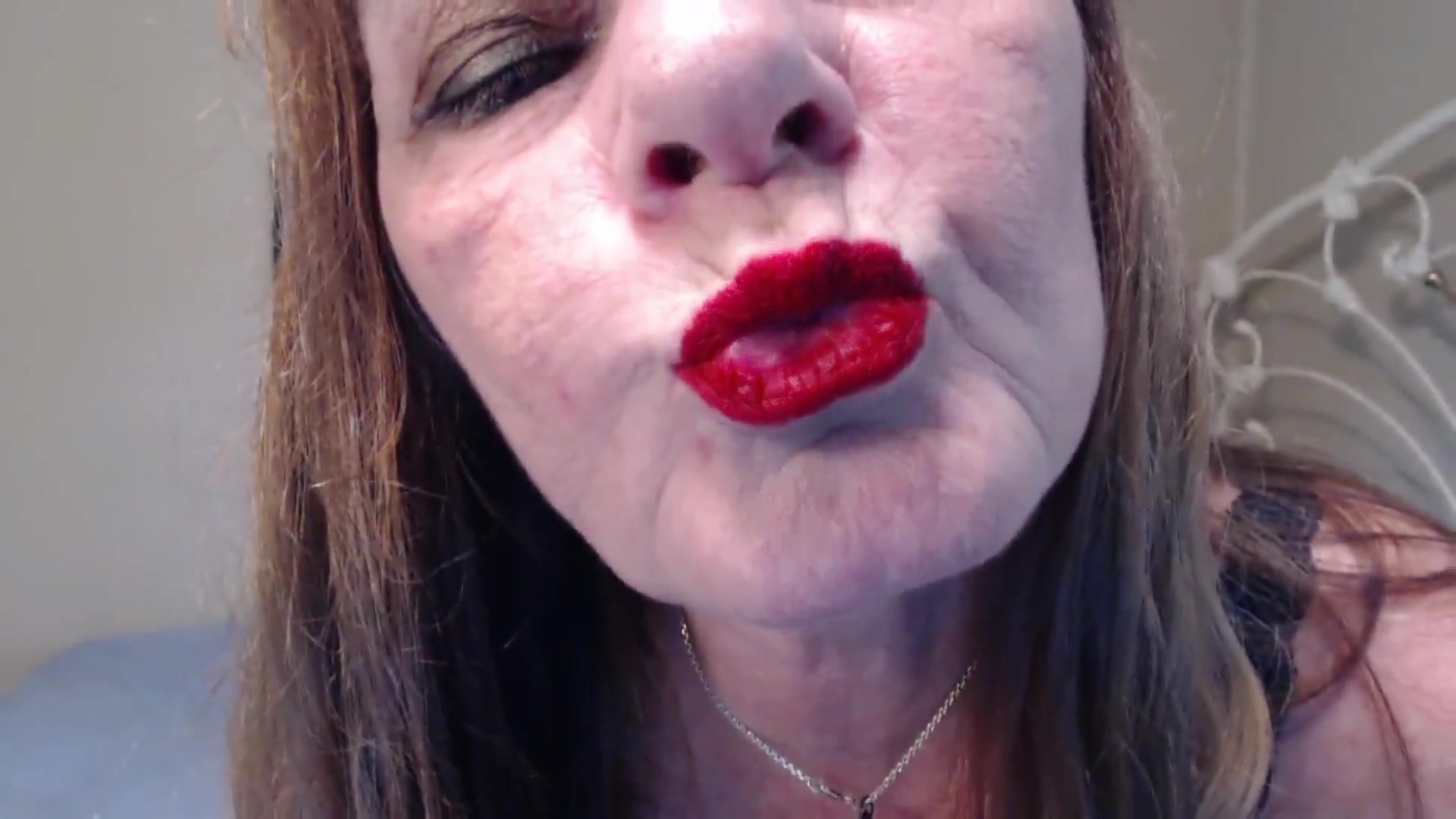 Red Shiny Lips Teasing You - TacAmateurs