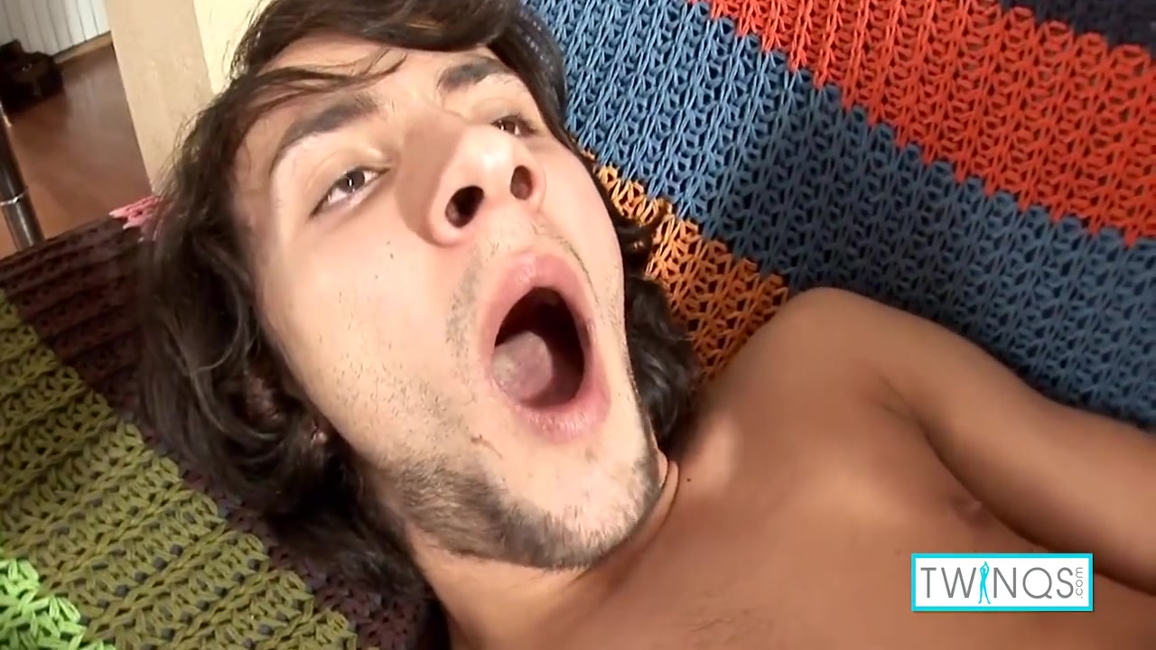 Cute Brunette Inserts A Big Dildo In His Tight Ass!