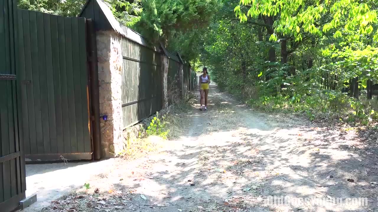 The old goes young guy started with Jody's nice tits before moving to her pussy