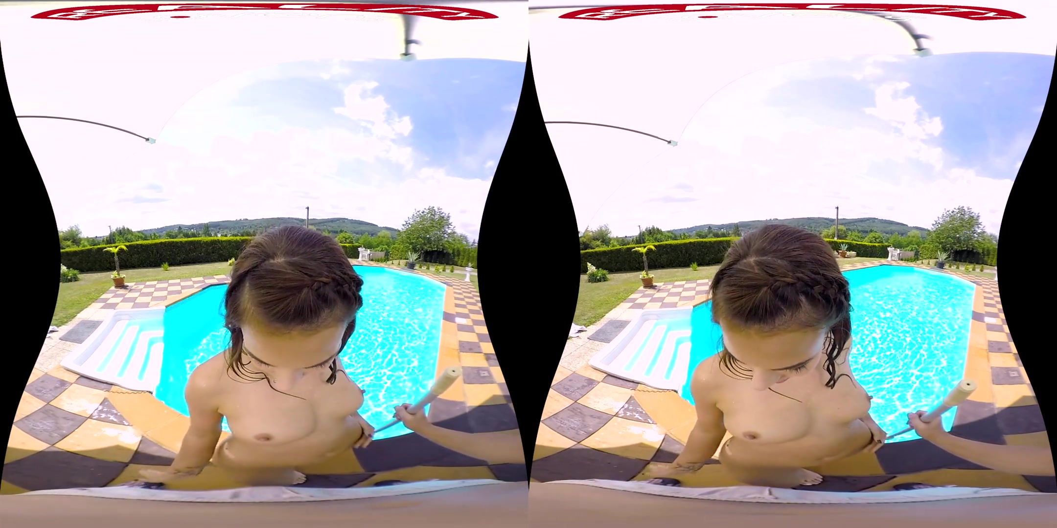 Seducing The Poolboy - POV; Flawless teen 18+ Hardcore Outdoor Sex