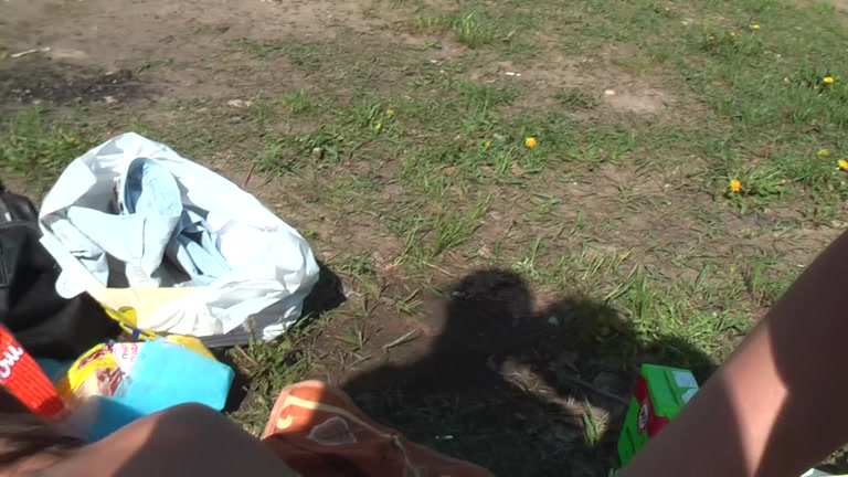 Doggy style outdoor sex on a picnic