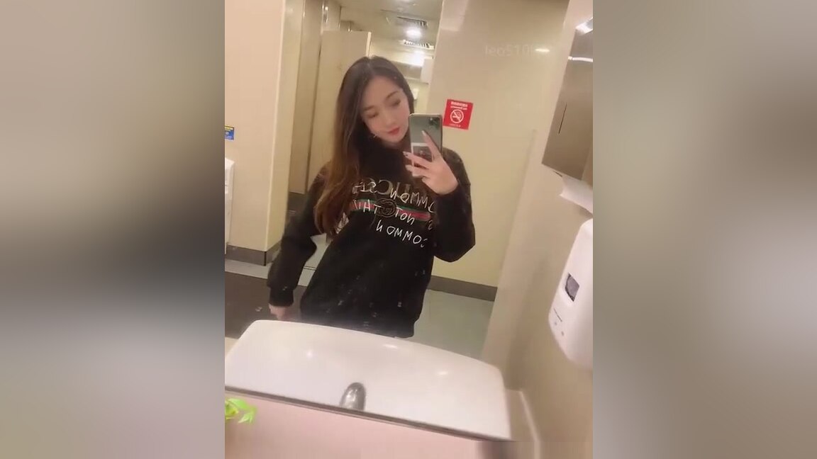 Very Cute Asian Babe Playing On Camera