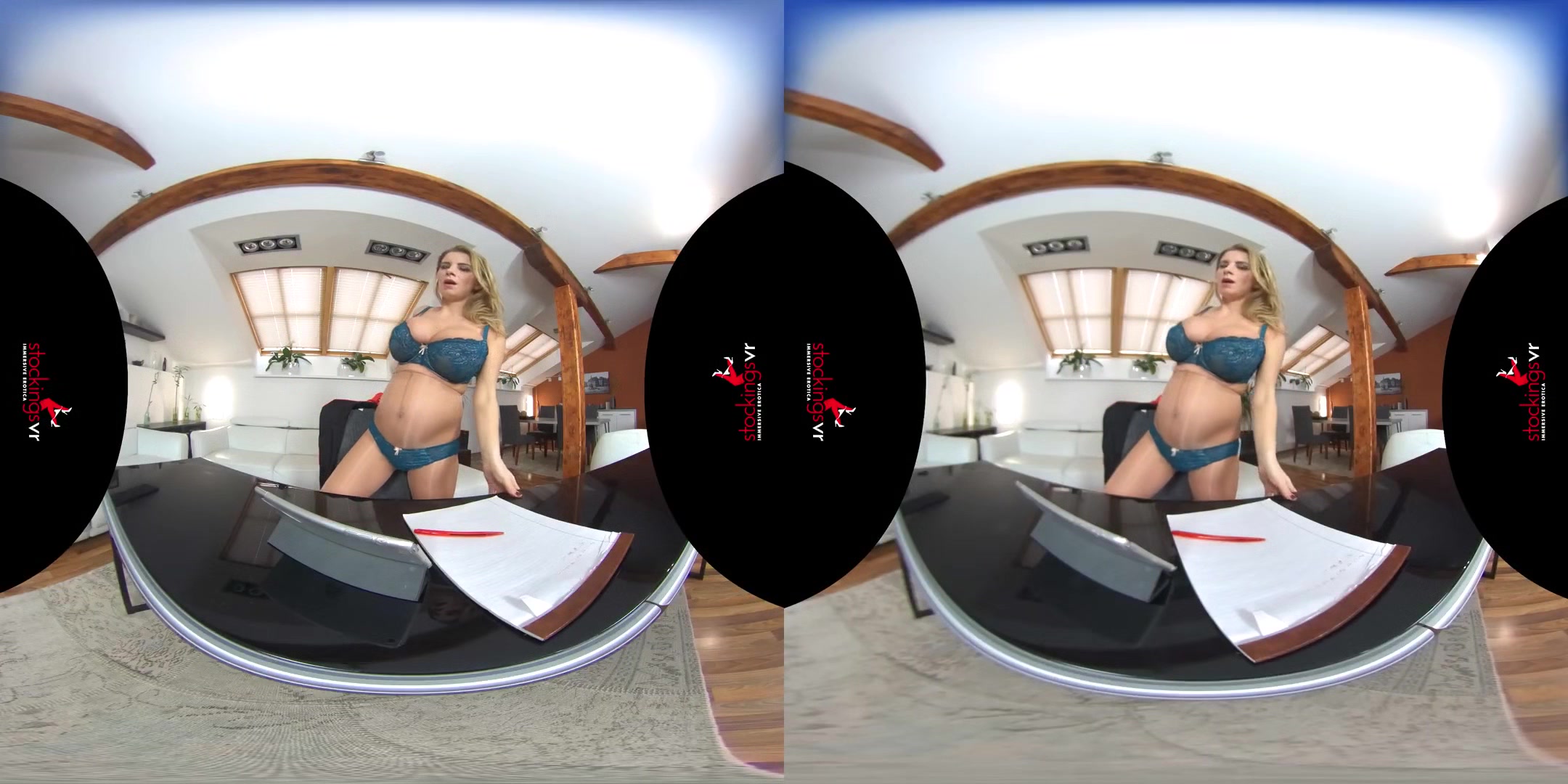 Pregnant secretary in pantyhose starring Katerina Hartlova