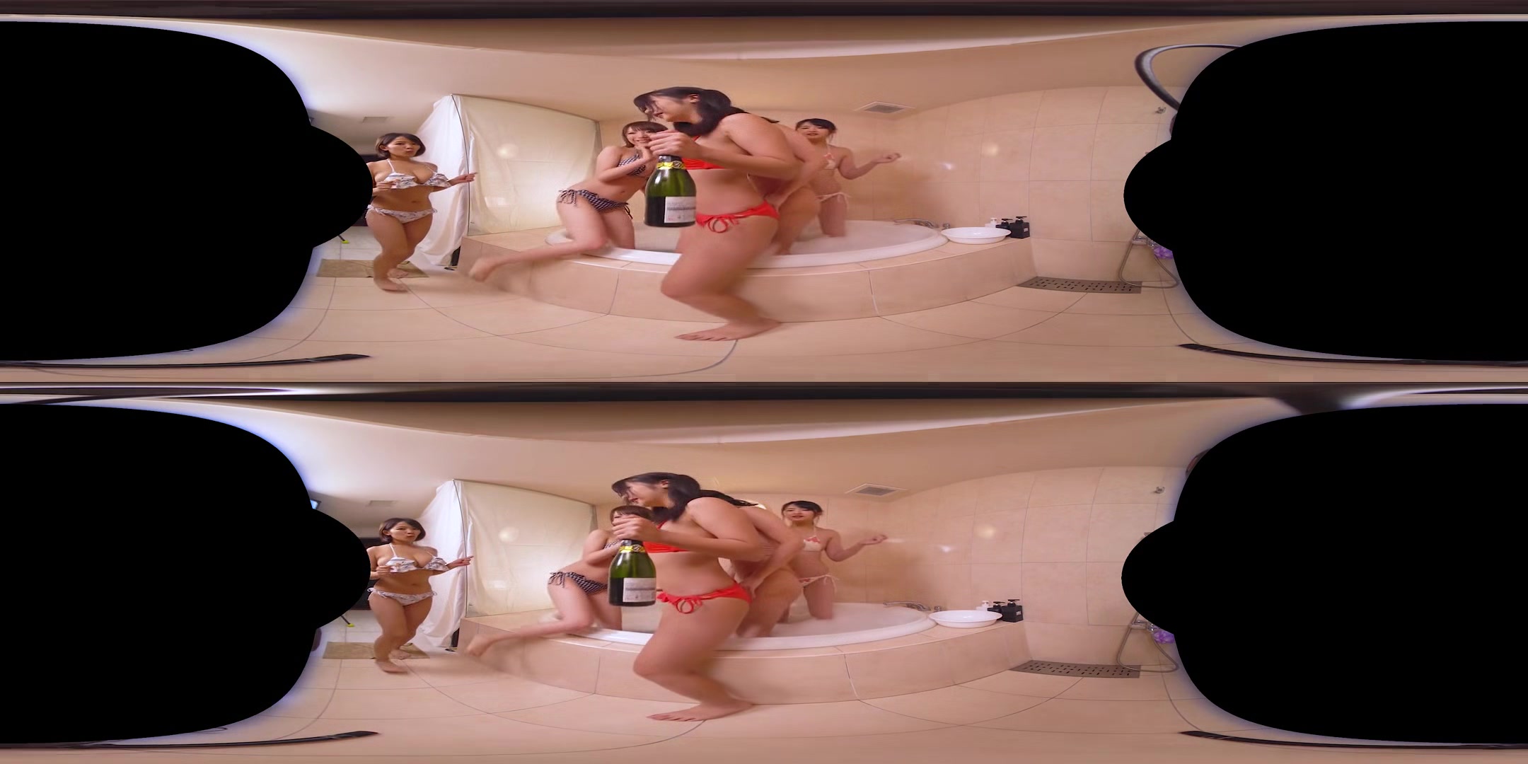 VR Gravure Idols Association Vol. 2: Bath Party - Japanese Teen Lesbian Group Bath Tease