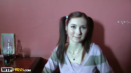Hot gal drilled in the empty bar